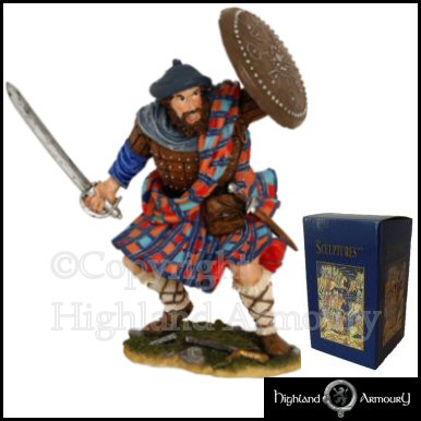 Scottish Highlander Clansman in Kilt Figurine 16cm