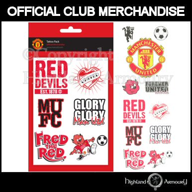 Manchester United Football Club Latex Tattoo Pack (a)