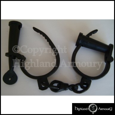 Dungeon Black Adjustable Handcuffs Shackles