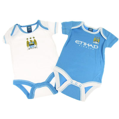Manchester City F.C. 2 Pack Bodysuit 12/18 mths
