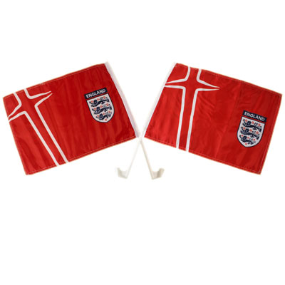 England F.A. Car Flag Twin Pack Away