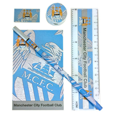 Manchester City F.C. 5 Piece Stationery Set