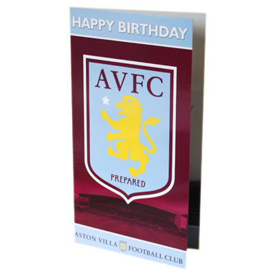 Aston Villa F.C. Crested Birthday Card