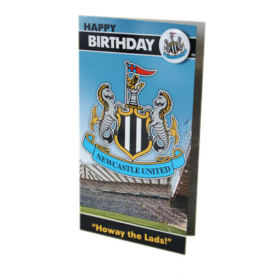Newcastle United F.C. Birthday Card and Badge