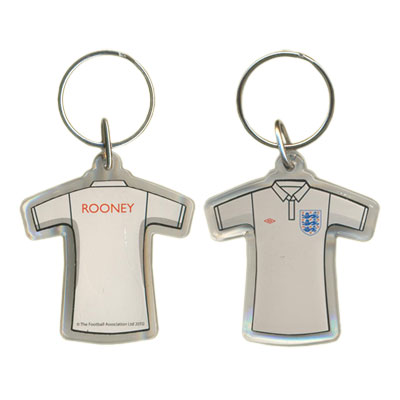 England F.A. Acrylic Keyring Rooney