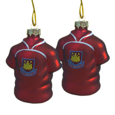 West Ham United F.C. 2pk Shirt Baubles