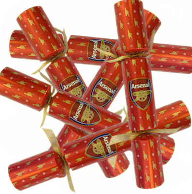Arsenal F.C. 6pk Luxury Christmas Crackers