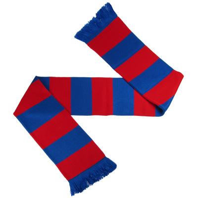 Red and Royal Bar Scarf