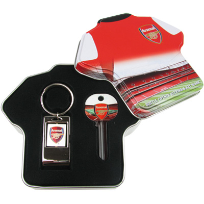 Arsenal F.C. Door Key and Keyring Tin Set