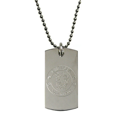 Chelsea F.C. Engraved Crest Dog Tag and Chain