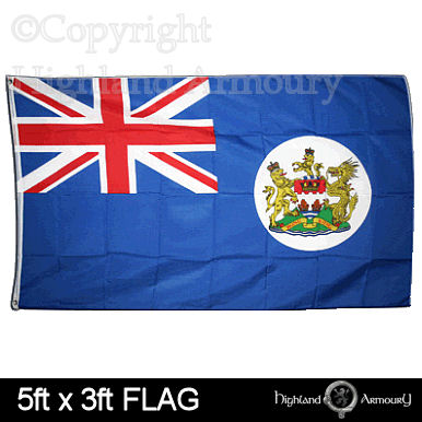 5' x 3' FLAG Hong Kong Old Colonial Blue Ensign 1959-97