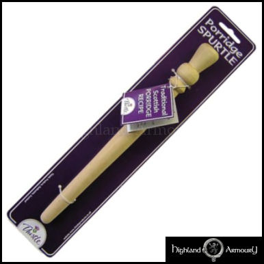 Traditional Scottish Wooden Thistle Porridge Spurtle